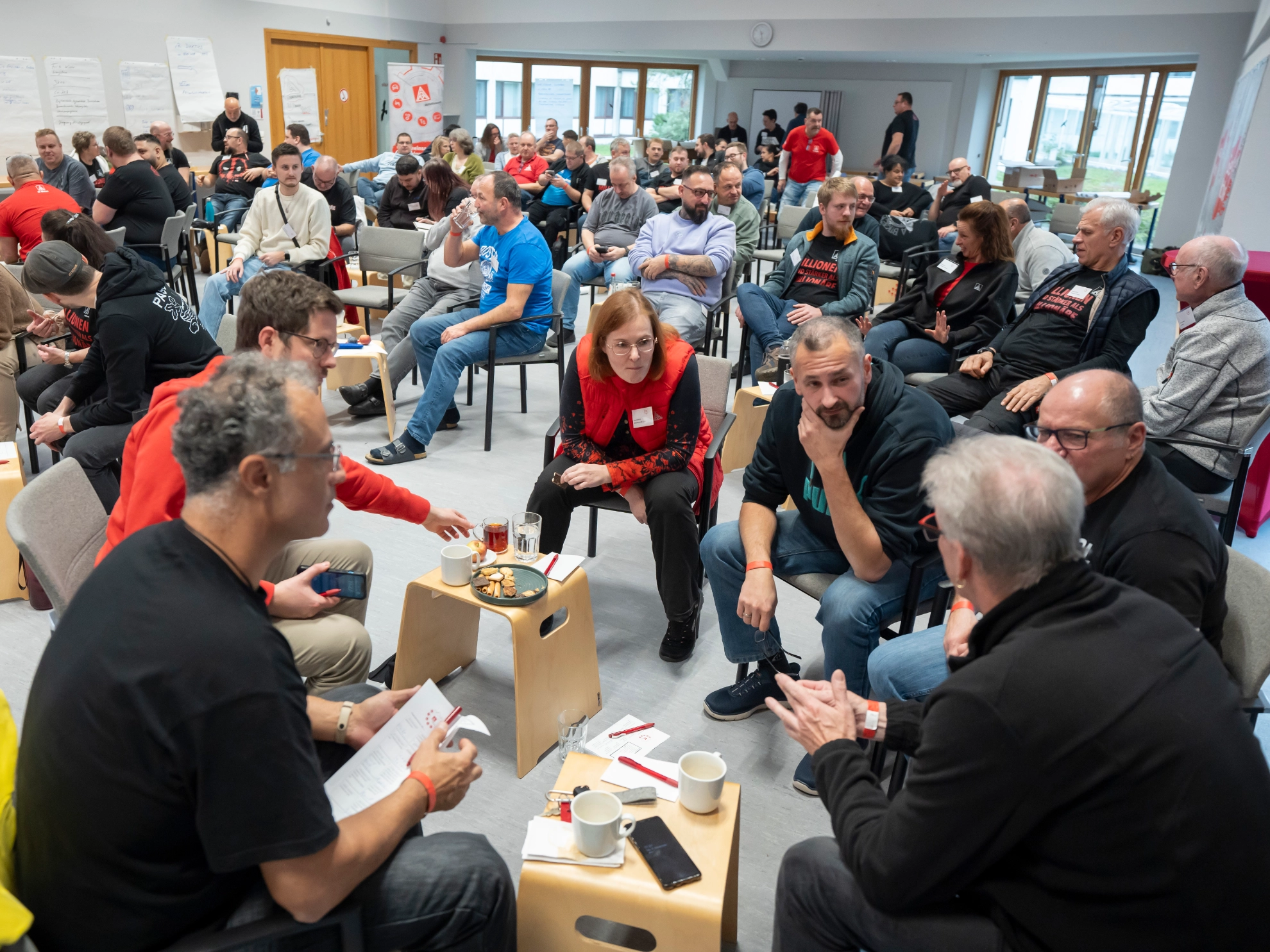 Aktivenwochenende 2025 der IG Metall Mittelhessen, Bildungszentrum Gladenbach,<br/>08.11.25, Foto: Tim Wegner