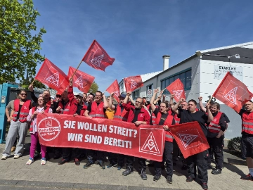 Dritter Warnstreik bei Stanley Feinwerktechnik in Lahnau